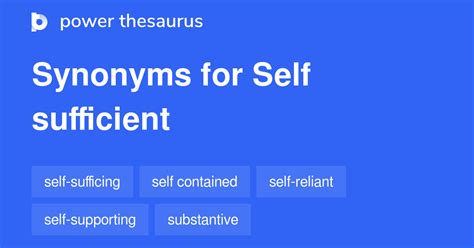 self-sufficient synonyms